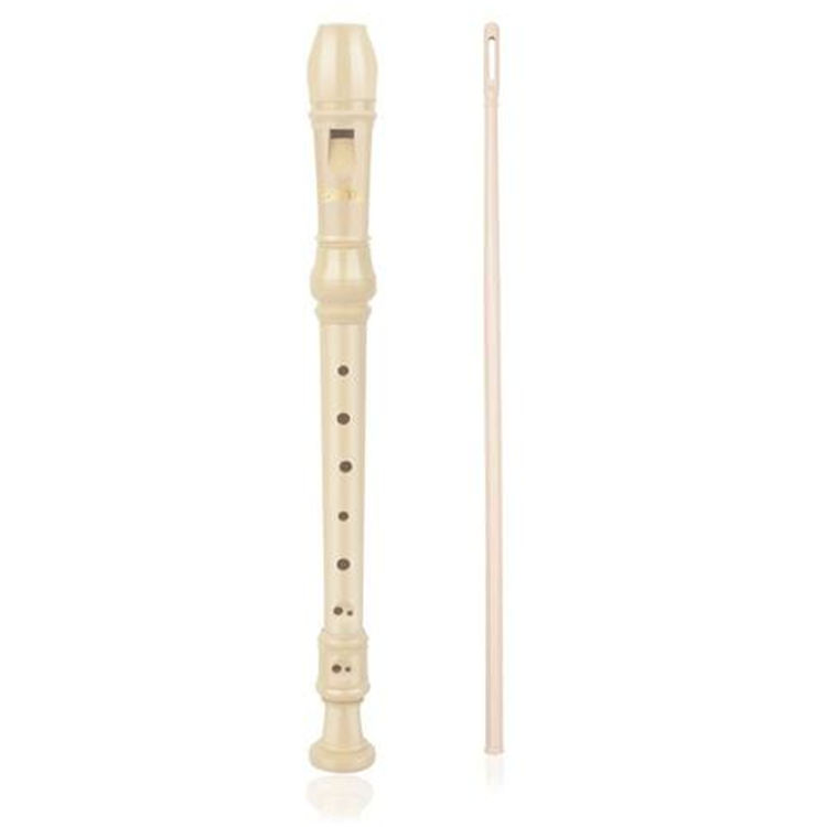 Sopran Descant Recorder 8-hål med instruktion för rengöringsstav