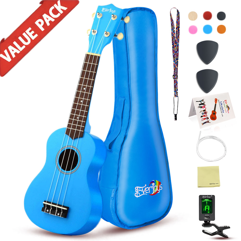 Soprano Ukulele Nybörjare-21 tum w / Gig Bag Songbook Digital Tuner